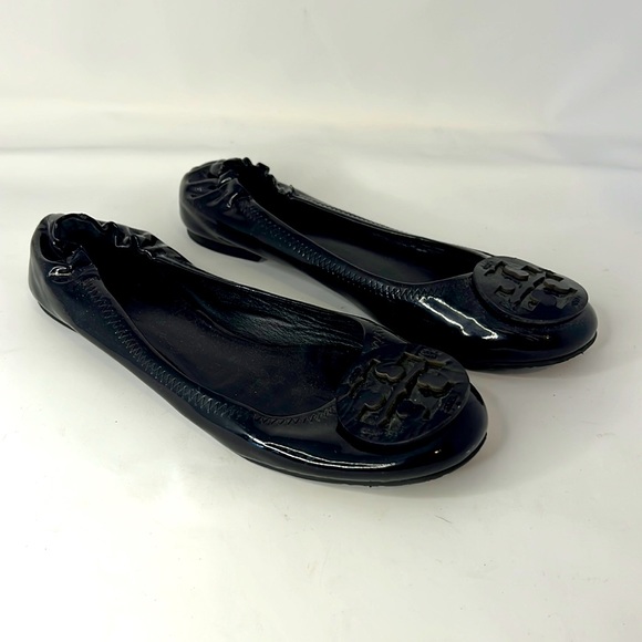 Tory Burch Shoes - Tory Burch black patent leather ballerina ballet flats 8